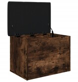 VidaXL Opbergbankje 62x42x45 cm bewerkt hout gerookt eikenkleurig