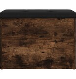 VidaXL Opbergbankje 62x42x45 cm bewerkt hout gerookt eikenkleurig