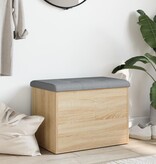 VidaXL Opbergbankje 62x42x45 cm bewerkt hout sonoma eikenkleurig