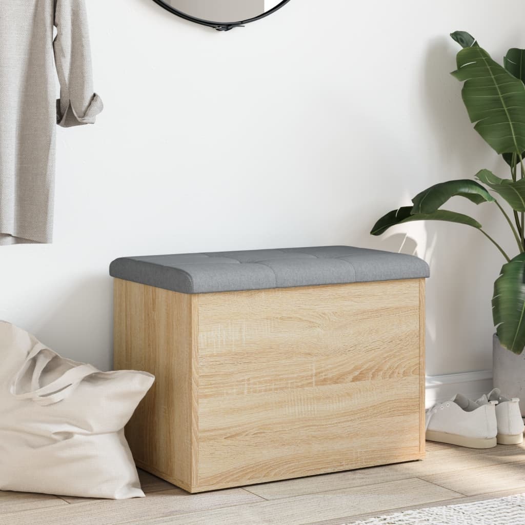 VidaXL Opbergbankje 62x42x45 cm bewerkt hout sonoma eikenkleurig