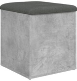 VidaXL Opbergbankje 42x42x45 cm bewerkt hout betongrijs