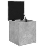VidaXL Opbergbankje 42x42x45 cm bewerkt hout betongrijs