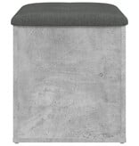 VidaXL Opbergbankje 42x42x45 cm bewerkt hout betongrijs