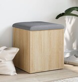 VidaXL Opbergbankje 42x42x45 cm bewerkt hout sonoma eikenkleurig