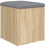 VidaXL Opbergbankje 42x42x45 cm bewerkt hout sonoma eikenkleurig