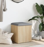 VidaXL Opbergbankje 42x42x45 cm bewerkt hout sonoma eikenkleurig