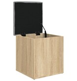 VidaXL Opbergbankje 42x42x45 cm bewerkt hout sonoma eikenkleurig