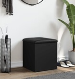 VidaXL Opbergbank 42x42x45 cm bewerkt hout zwart