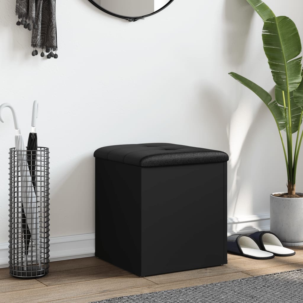 VidaXL Opbergbank 42x42x45 cm bewerkt hout zwart