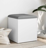 VidaXL Opbergbankje 42x42x45 cm bewerkt hout wit