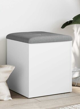 VidaXL Opbergbankje 42x42x45 cm bewerkt hout wit