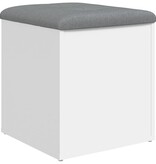 VidaXL Opbergbankje 42x42x45 cm bewerkt hout wit