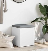 VidaXL Opbergbankje 42x42x45 cm bewerkt hout wit