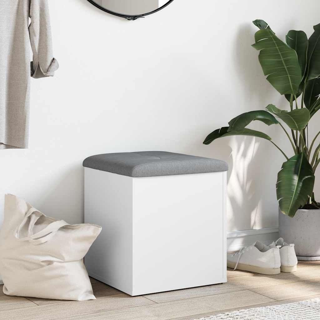 VidaXL Opbergbankje 42x42x45 cm bewerkt hout wit