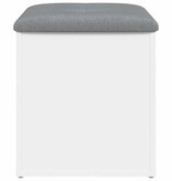 VidaXL Opbergbankje 42x42x45 cm bewerkt hout wit