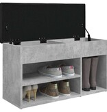 VidaXL Schoenenbank 82x32x45,5 cm bewerkt hout betongrijs
