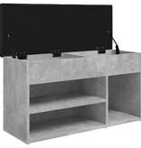 VidaXL Schoenenbank 82x32x45,5 cm bewerkt hout betongrijs