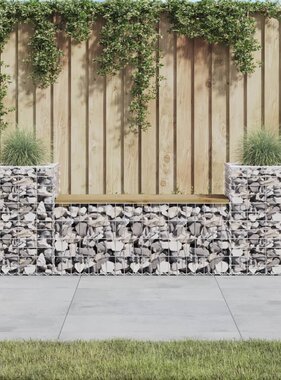 VidaXL Tuinbank schanskorfontwerp 183x41x60,5 cm geïmpregneerd hout