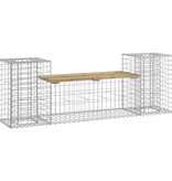 VidaXL Tuinbank schanskorfontwerp 183x41x60,5 cm geïmpregneerd hout