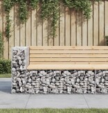 VidaXL Tuinbank schanskorfontwerp 122x71x65,5 cm massief grenenhout