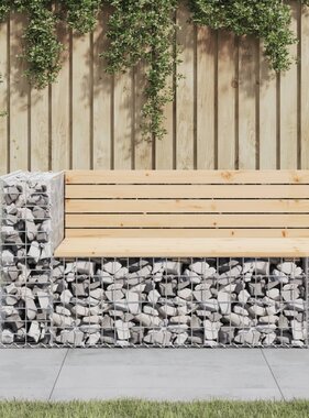 VidaXL Tuinbank schanskorfontwerp 122x71x65,5 cm massief grenenhout