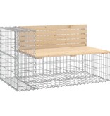 VidaXL Tuinbank schanskorfontwerp 122x71x65,5 cm massief grenenhout