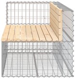 VidaXL Tuinbank schanskorfontwerp 122x71x65,5 cm massief grenenhout