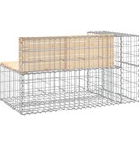 VidaXL Tuinbank schanskorfontwerp 122x71x65,5 cm massief grenenhout