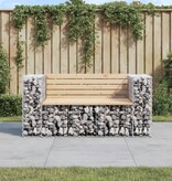 VidaXL Tuinbank schanskorfontwerp 143x71x65,5 cm massief grenenhout