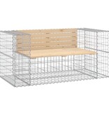 VidaXL Tuinbank schanskorfontwerp 143x71x65,5 cm massief grenenhout