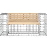 VidaXL Tuinbank schanskorfontwerp 143x71x65,5 cm massief grenenhout