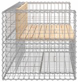 VidaXL Tuinbank schanskorfontwerp 143x71x65,5 cm massief grenenhout