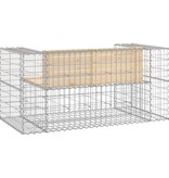 VidaXL Tuinbank schanskorfontwerp 143x71x65,5 cm massief grenenhout