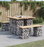 VidaXL Tuinbank schanskorfontwerp 100x102x72 cm massief grenenhout