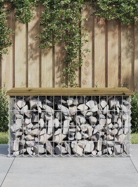 VidaXL Tuinbank schanskorfontwerp 83x44x42 cm geïmpregneerd hout