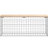 VidaXL Tuinbank schanskorfontwerp 103x31,5x42 cm massief grenenhout