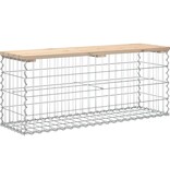 VidaXL Tuinbank schanskorfontwerp 103x31,5x42 cm massief grenenhout