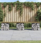 VidaXL Tuinbank schanskorfontwerp 203x44x42 cm geïmpregneerd hout