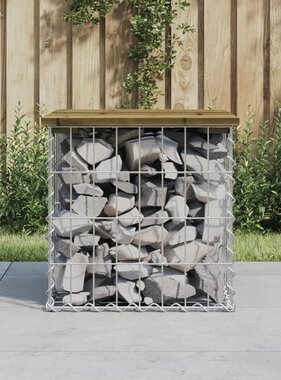 VidaXL Tuinbank schanskorfontwerp 43x44x42 cm geïmpregneerd grenenhout