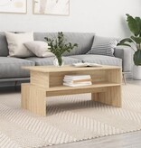 VidaXL Salontafel 90x55x42,5 cm bewerkt hout sonoma eikenkleurig