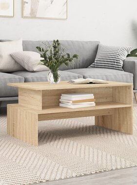 VidaXL Salontafel 90x55x42,5 cm bewerkt hout sonoma eikenkleurig