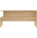 VidaXL Salontafel 90x55x42,5 cm bewerkt hout sonoma eikenkleurig