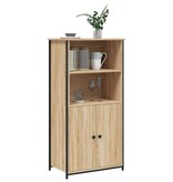 VidaXL Hoge kast 62x36x121,5 cm bewerkt hout sonoma eiken