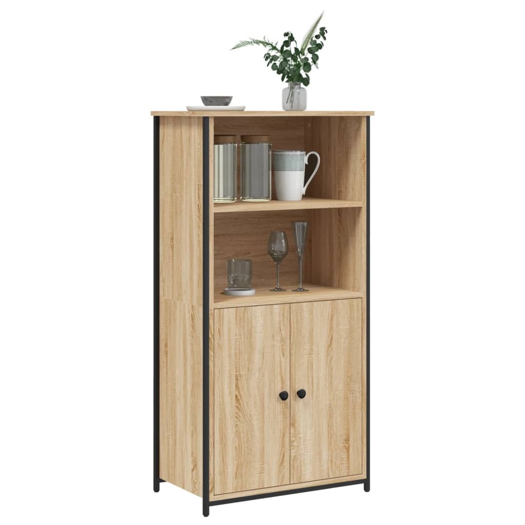 VidaXL Hoge kast 62x36x121,5 cm bewerkt hout sonoma eiken