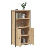 VidaXL Hoge kast 62x36x121,5 cm bewerkt hout sonoma eiken