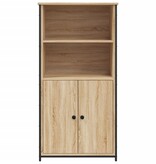 VidaXL Hoge kast 62x36x121,5 cm bewerkt hout sonoma eiken