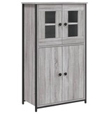 VidaXL Hoge kast 62x32x106,5 cm bewerkt hout grijs sonoma