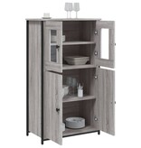 VidaXL Hoge kast 62x32x106,5 cm bewerkt hout grijs sonoma