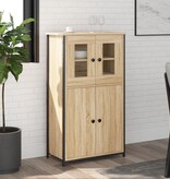 VidaXL Hoge kast 62x32x106,5 cm bewerkt hout sonoma eikenkleurig