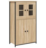 VidaXL Hoge kast 62x32x106,5 cm bewerkt hout sonoma eikenkleurig